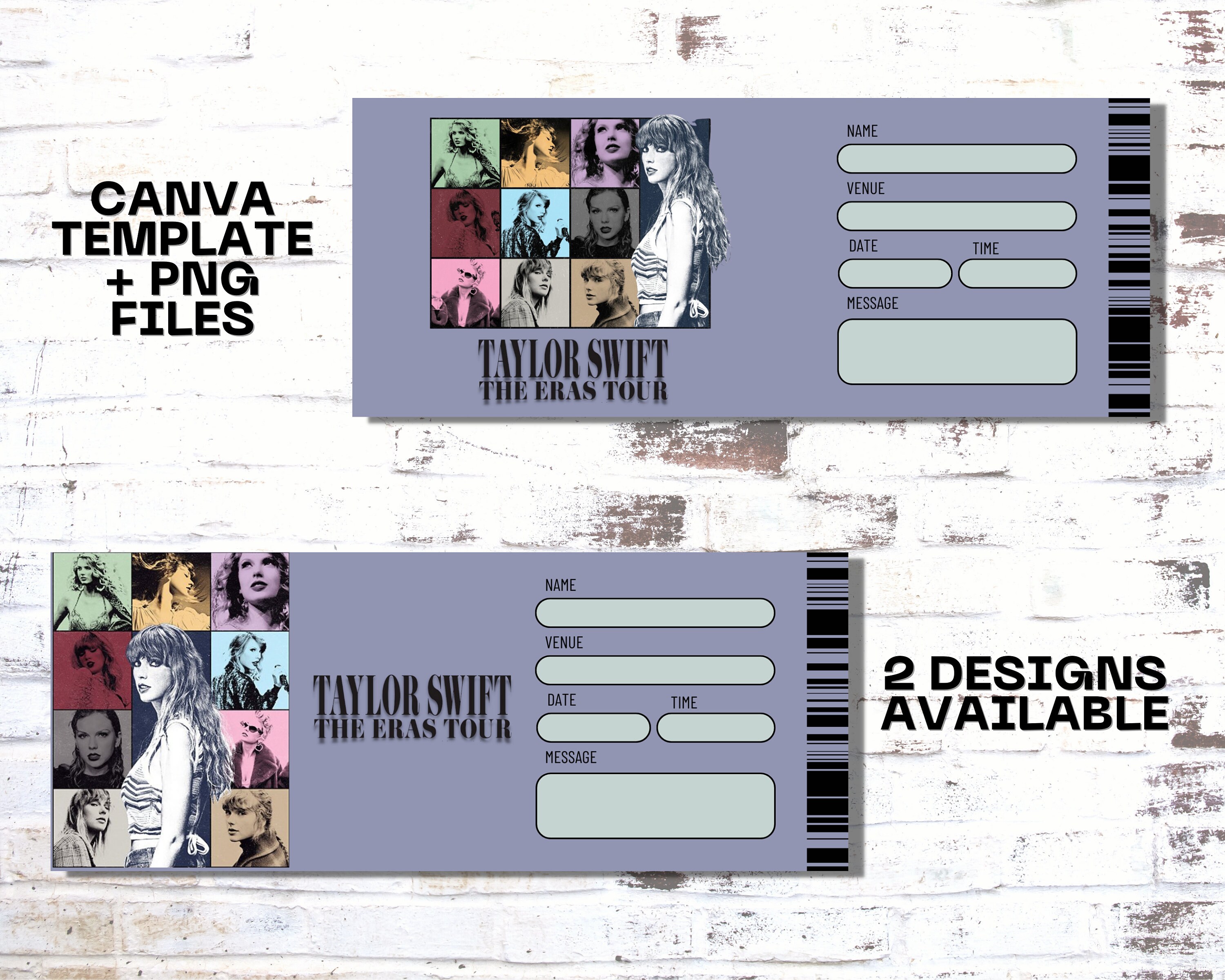 Printable SWIFT ERAS Tour Ticket, Surprise Concert Ticket, Taylor Swift ...