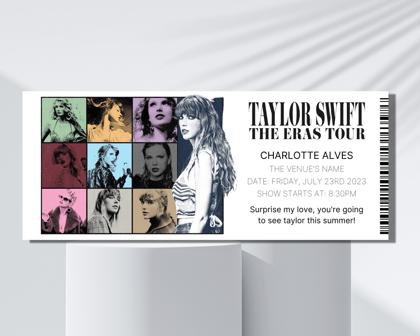 Personalizable SWIFT ERAS Tour Ticket Taylor Swift Concert Etsy Australia