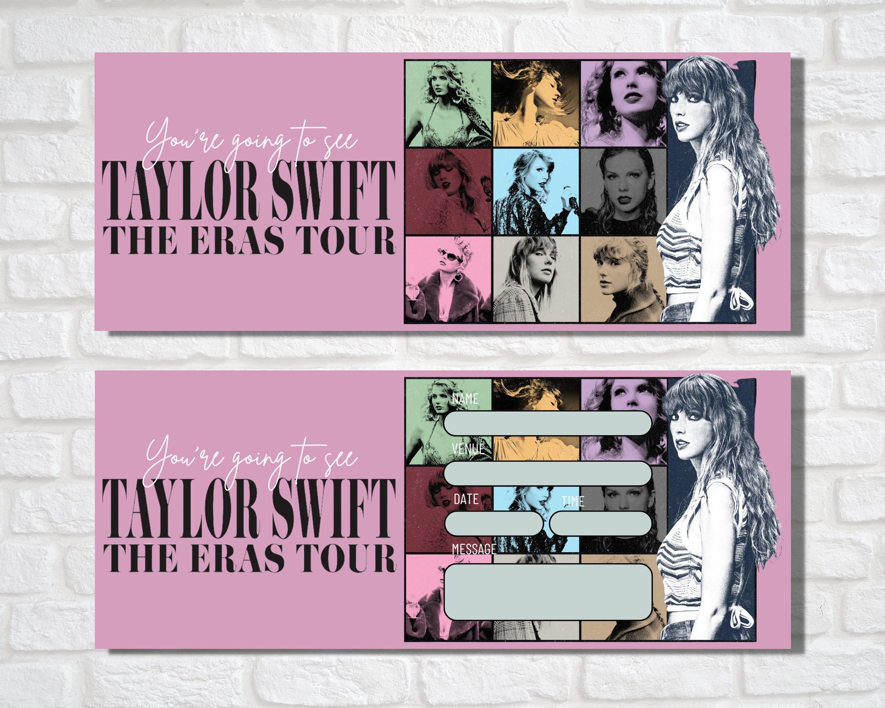 Printable SWIFT ERAS Tour Ticket, Swiftmas Concert Ticket, Taylor Swift
