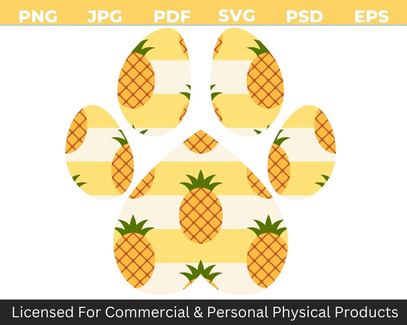 Fruit Dog Paw Prints SVG PNG JPG Digital Bundle Dog Mom Svg Dog Mom Png Pet Svg Dog Paws ...