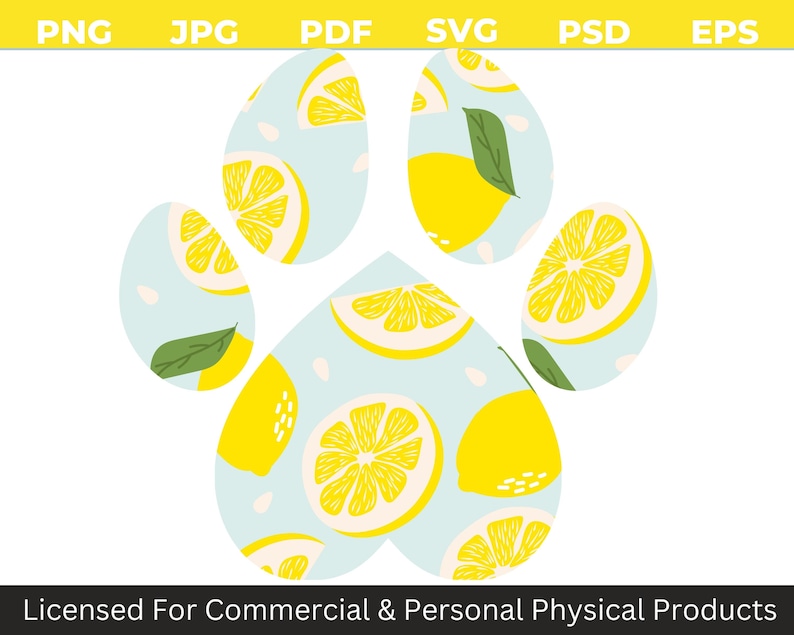 Fruit Dog Paw Prints SVG PNG JPG Digital Bundle Dog Mom Svg Dog Mom Png Pet Svg Dog Paws ...