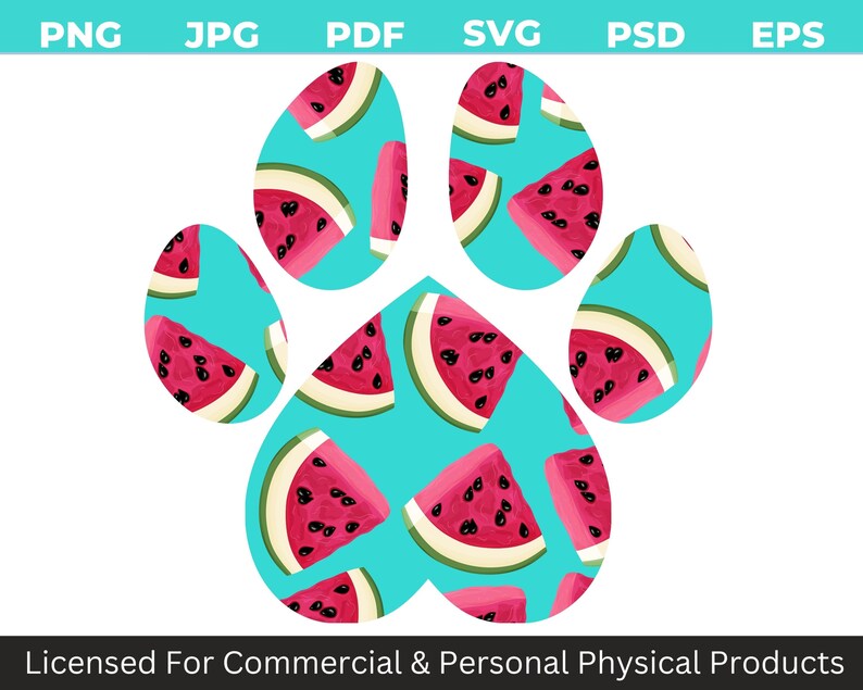 Fruit Dog Paw Prints SVG PNG JPG Digital Bundle Dog Mom Svg Dog Mom Png Pet Svg Dog Paws ...
