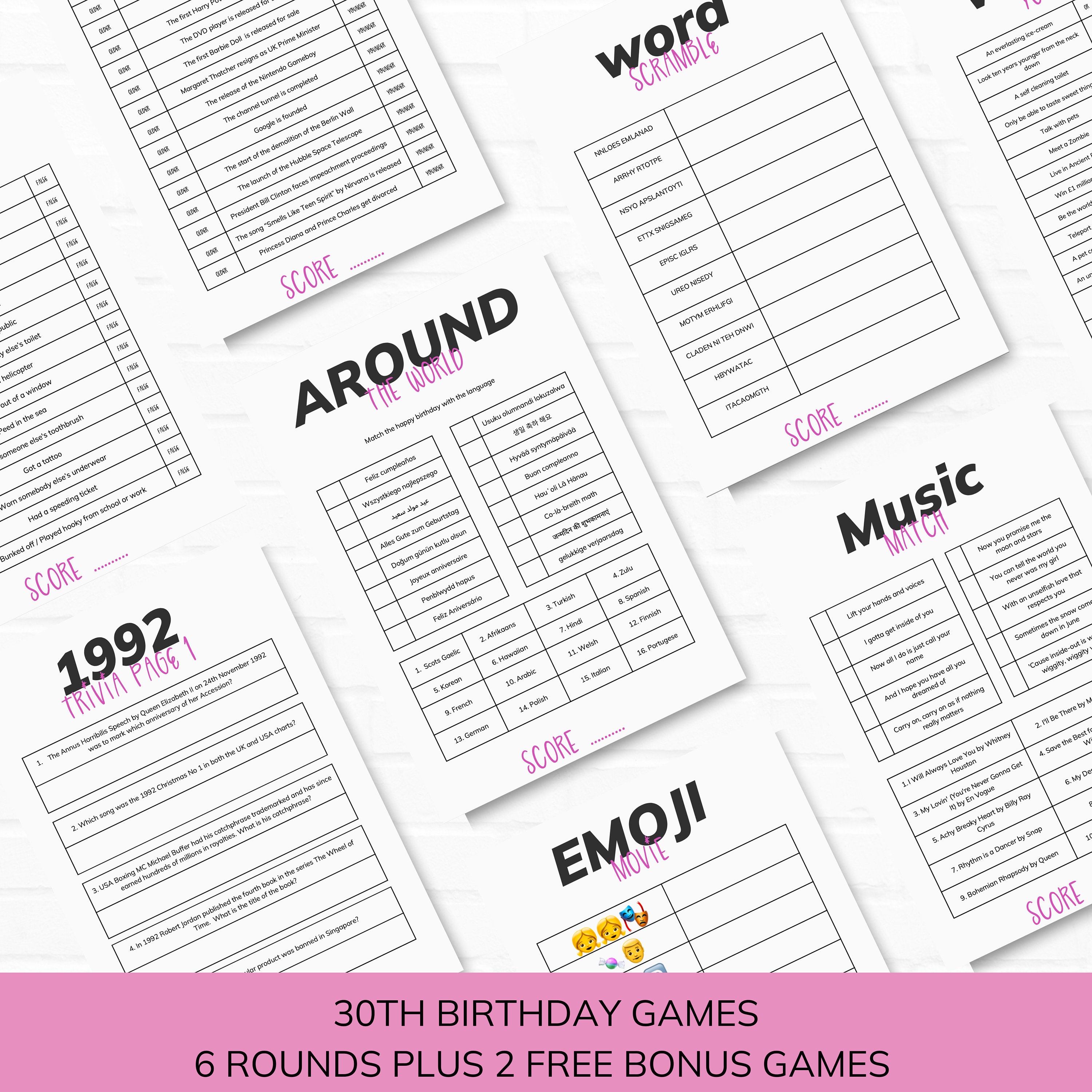 1992 Trivia Games Etsy