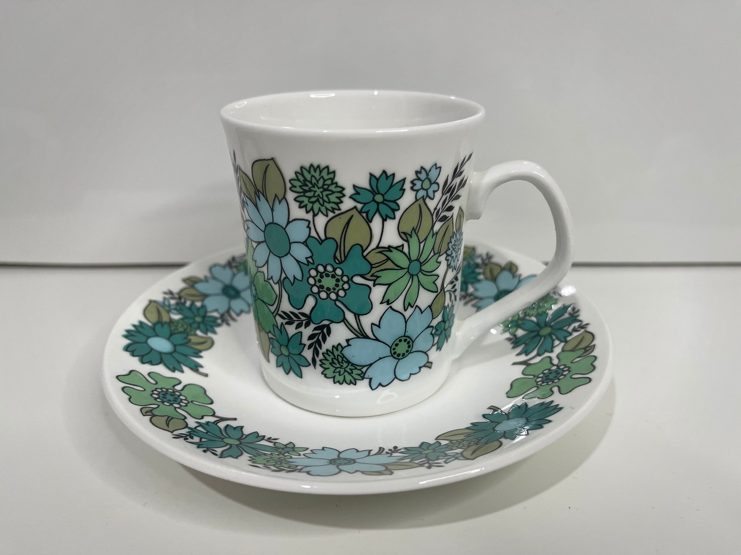 60s/70s Elizabethan Portobello Tea Set Cups and Saucers Etsy UK