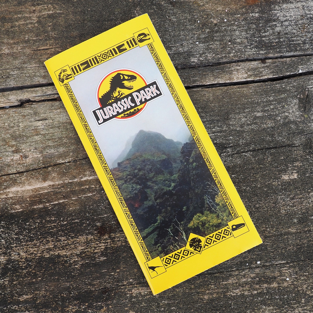 Jurassic Park 11 Map Isla Nublar Brochure, Flyer, Leaflet