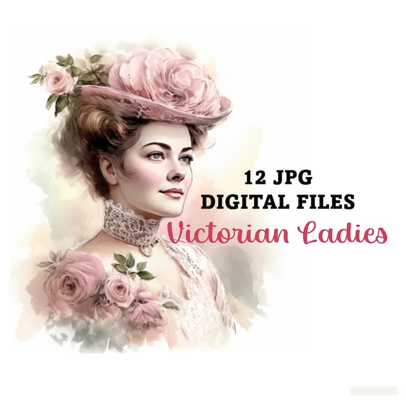 12 Victorian Ladies Portraits Scrapbooking Printable - Etsy