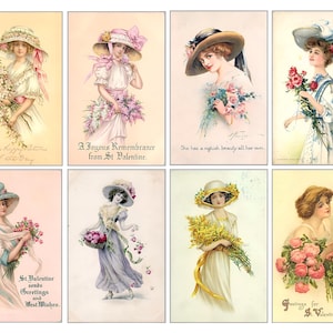Victorian Ladies Printable Images, Instant Download Vintage Victorian Lady Collage Sheet, Woman ...