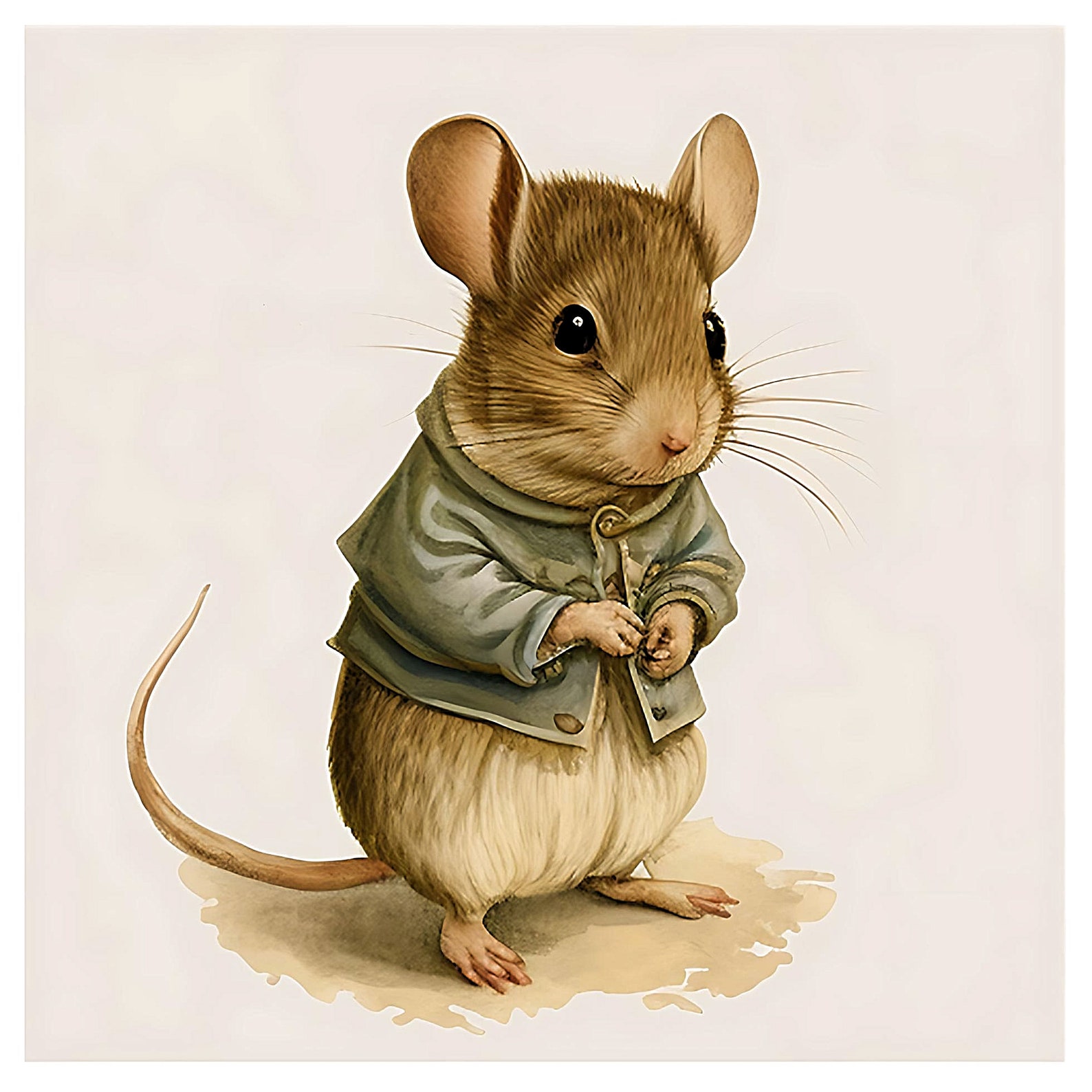 10 Cute Mouse Digital Images, Watercolor Cute Mouse Digital Download