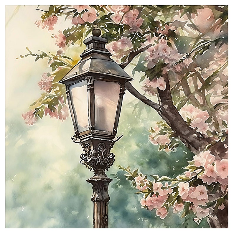 12 Vintage Street Light Digital Download Street Light Art for Etsy