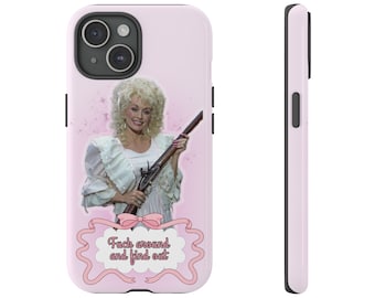 Funda para teléfono Dolly Parton - F Around and Find Out Quote - Funda para iPhone de música country de moda - Regalo divertido de cultura pop - Artículo único hecho a mano en Etsy
