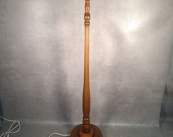 Vintage Wooden Standard Lamp Medium Wood Floor Standing Light Traditional