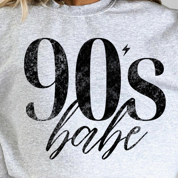 90s Babe | Black Design | Retro | SVG | PNG | Digital Download