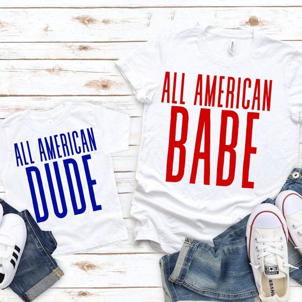 Two For One | American Dude | All American Babe | Cupcake | Children | Patriotic | Shirt | Design| SVG | PNG | Digital Download