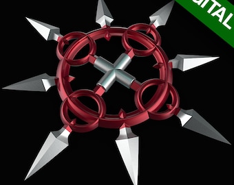 Axel&#39;s Eternal Flames Chakrams - Kingdom Hearts | Digital Files