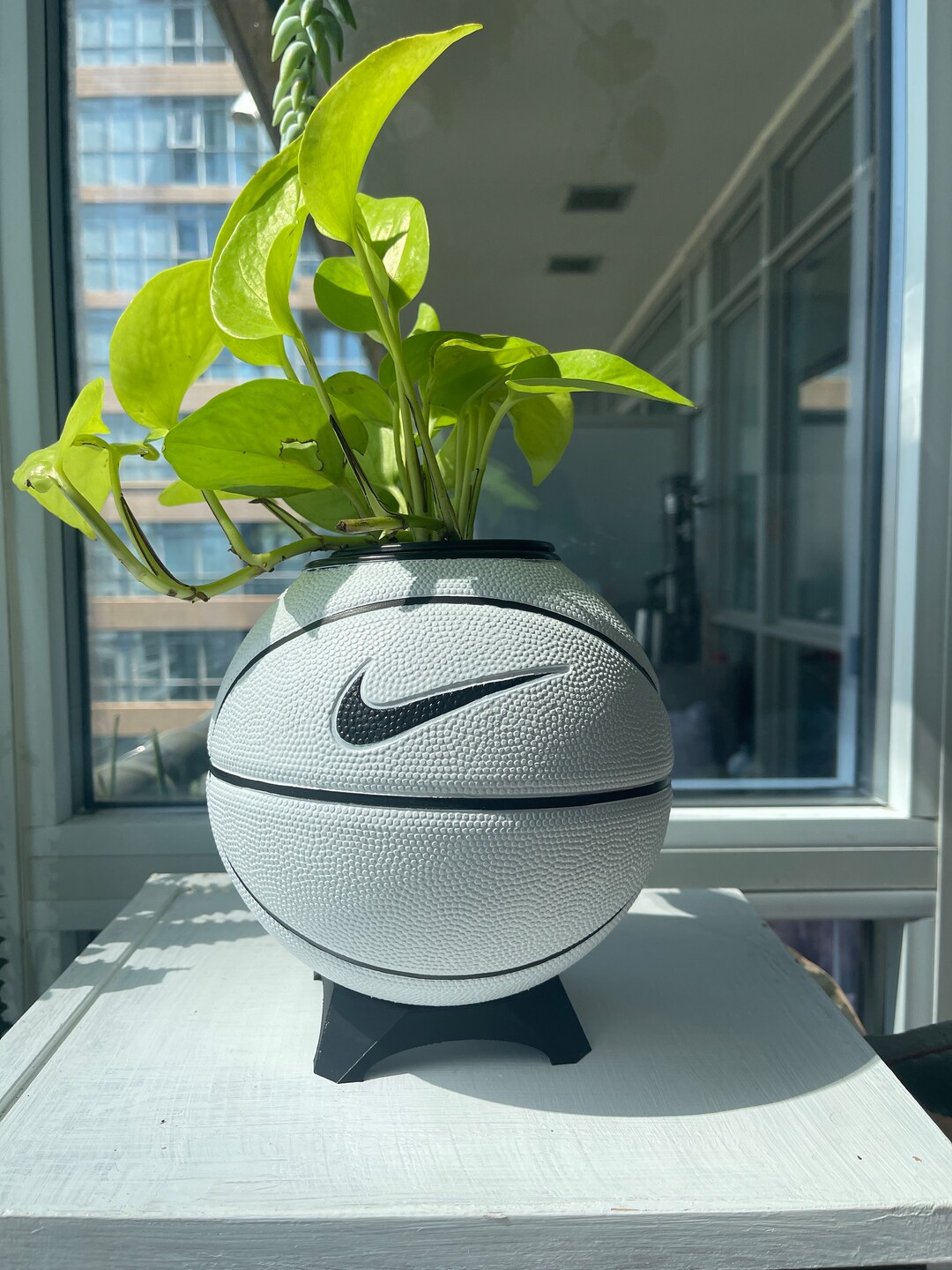 Nike Mini Basketball Planter white & Black Etsy