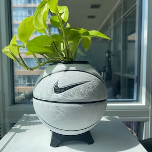 Nike Mini Basketball Planter (White & Black)