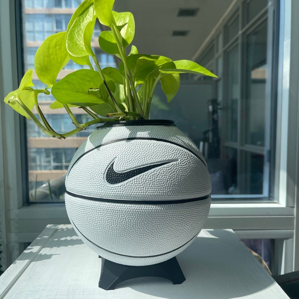 Nike Mini Basketball Planter (White & Black)