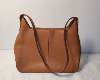 Genuine Leather Bag/purse, shoulder bag for women, tan or brown purse,Talbots purse,gift