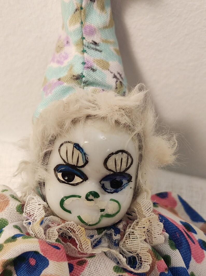 3 Vintage Clown Dolls Porcelain Face Sand Filled Body Real Etsy