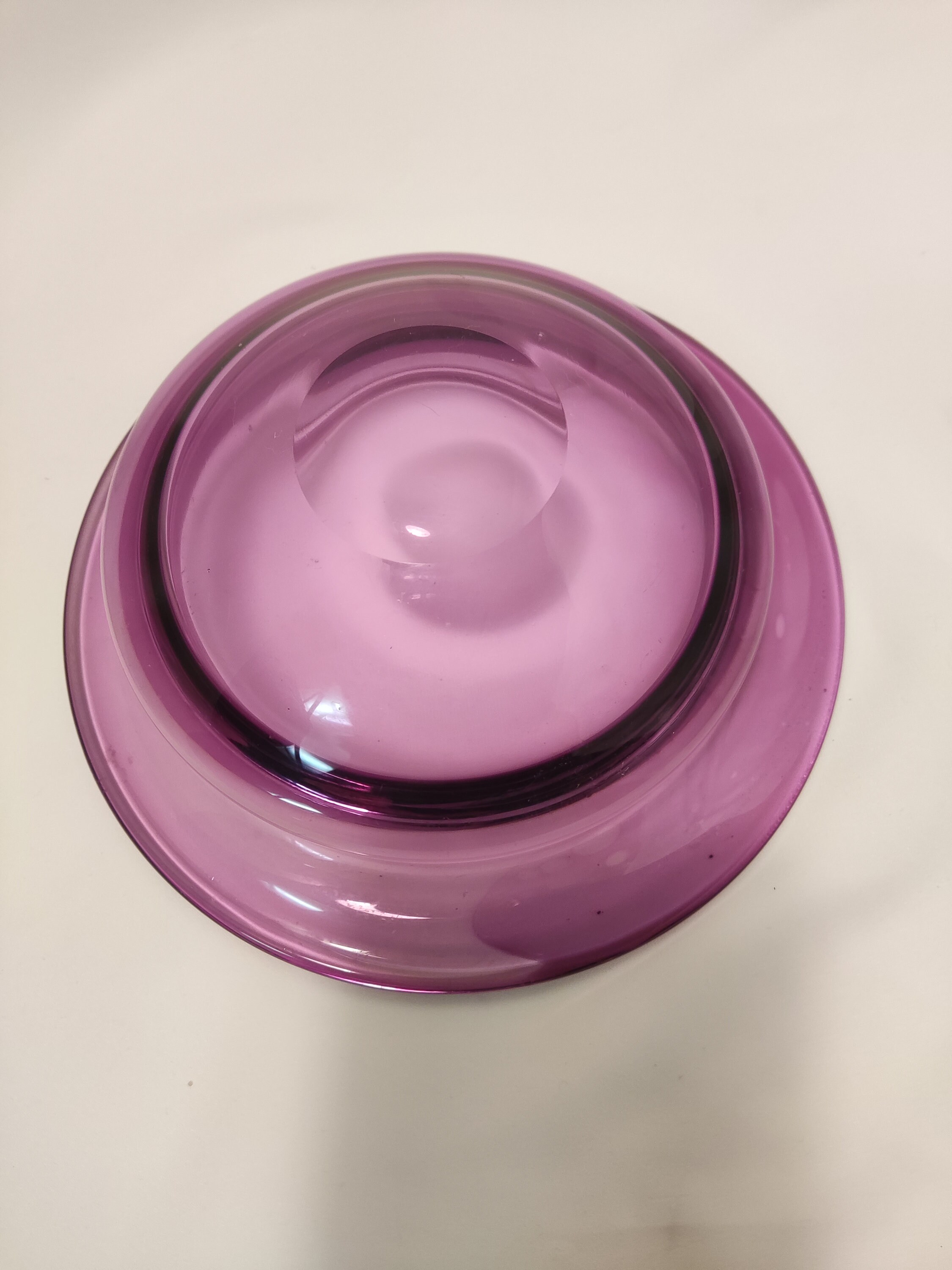 Vintage Heavy Purple Glass Candy Bowl Candy Dish Trinket Etsy Australia