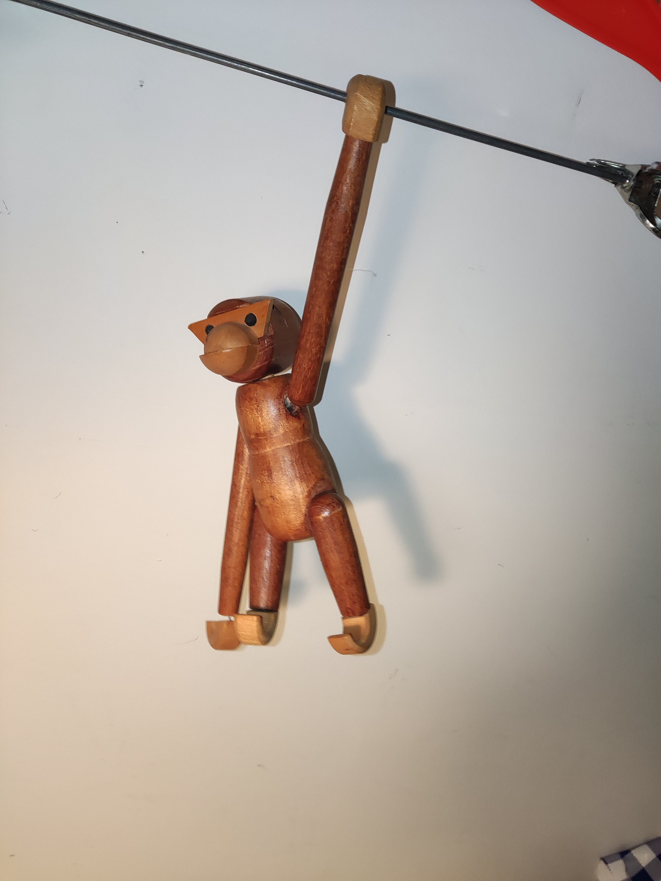 Vintage Japanese Handmade Wooden Hanging Monkey Wood Doll Etsy