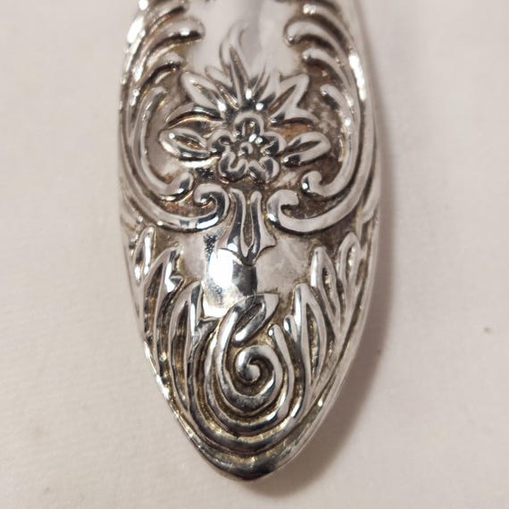 Vintage Silver-plated Zinc Vanity Set: Hand Mirror, Comb