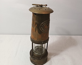 Vintage E. Thomas & Williams Ltd Mosiężna lampa