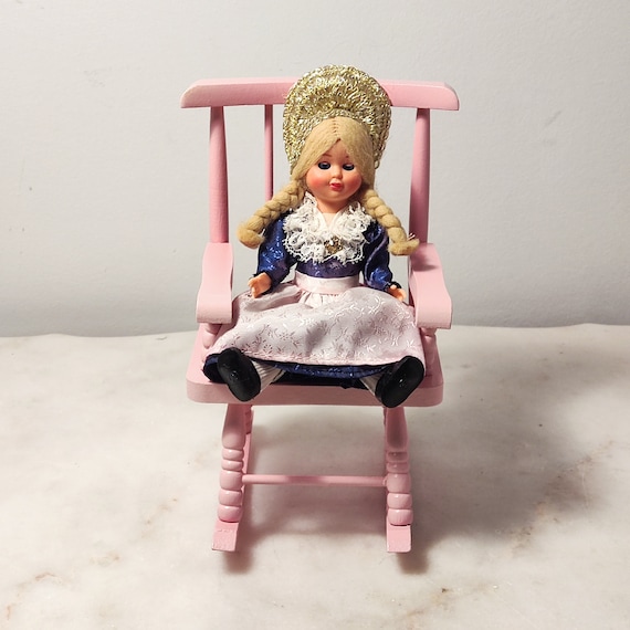ヴィンテージ お人形 ドールおままごと ミニ ロッキングチェアー