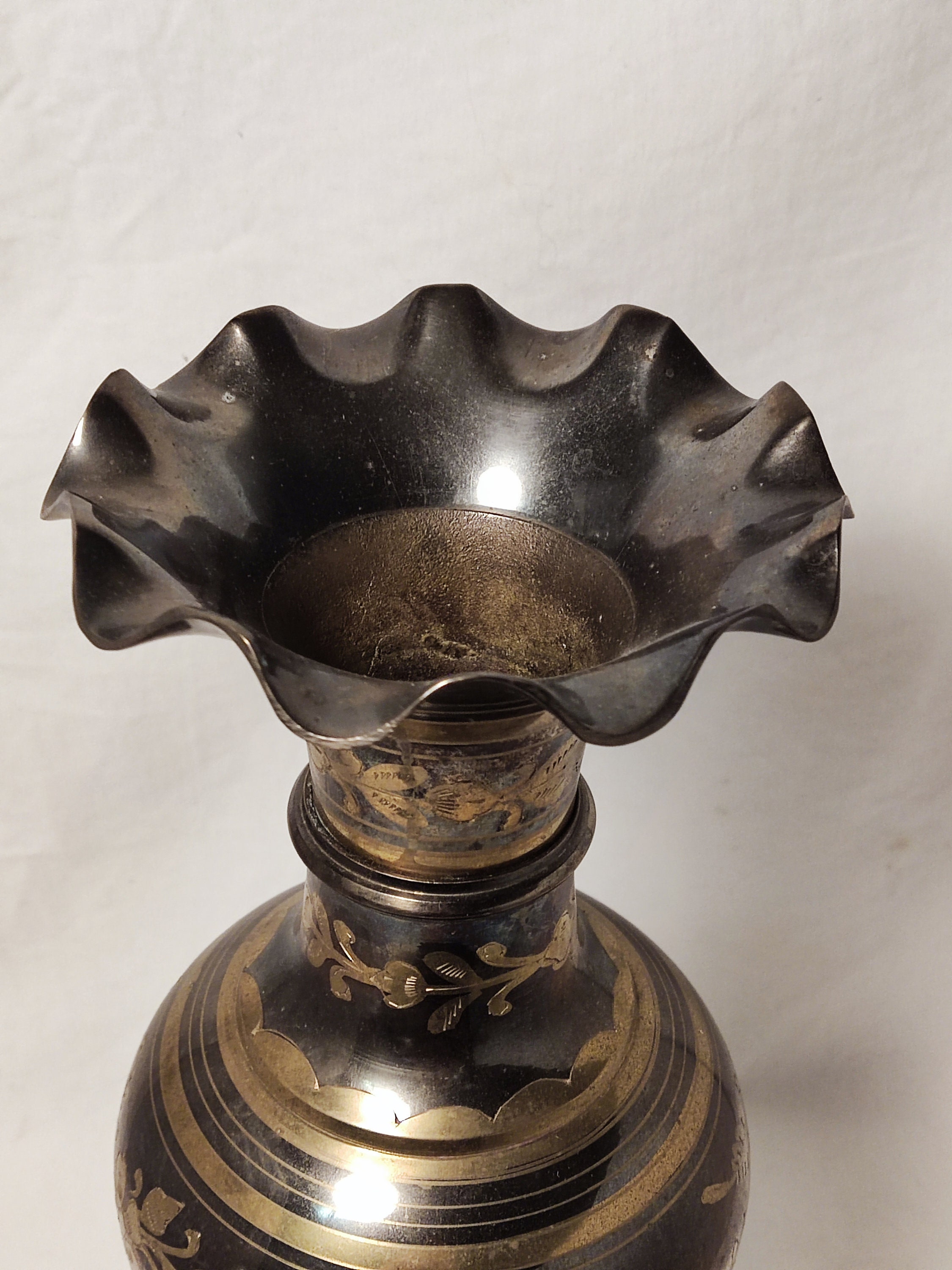 Large Vintage Indian Handmade Copper/metal/brass Vase