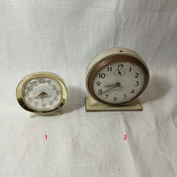 2 Vintage Westclox big Ben and Baby Ben alarm clocks, tabletop clock, machanical clock, collectible clock, decorative clock,made in USA