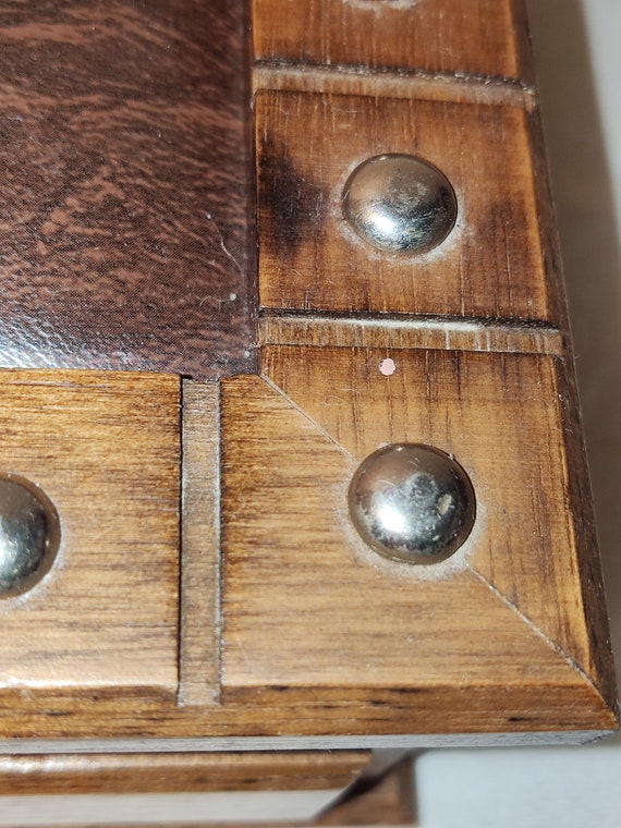 Vintage wooden jewelry box/case,trinket box,jewlr… - image 4