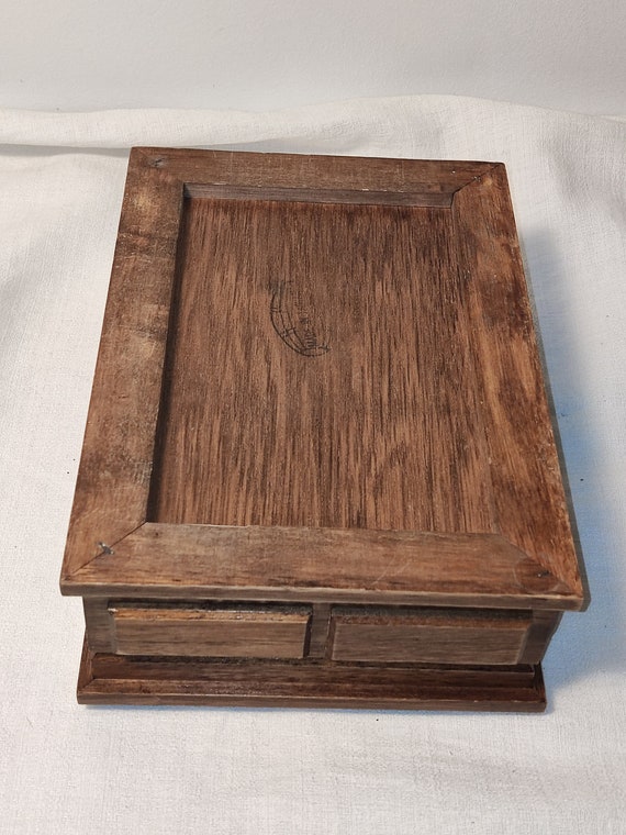 Vintage wooden jewelry box/case,trinket box,jewlr… - image 9