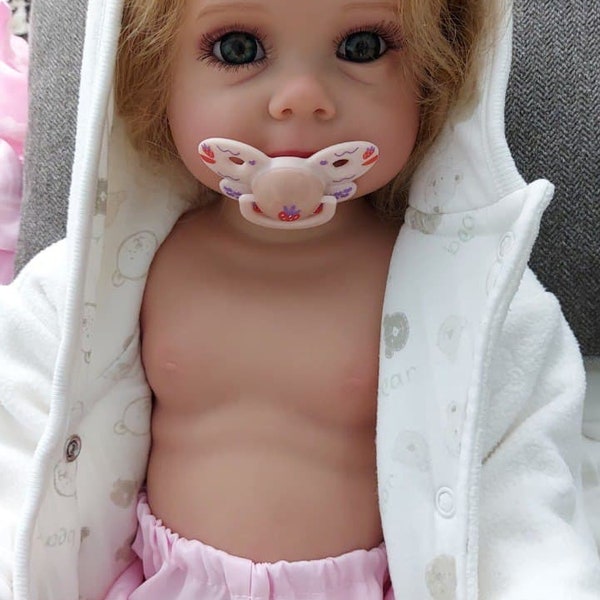 Reborn Doll 55cm Ganzkörper Silikon Puppe 3D handgemalt realistisch 3D Haut ton Kunst Puppen Reborn Babies Geschenk