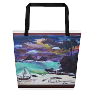 Paradise All-Over Print Large Tote Bag