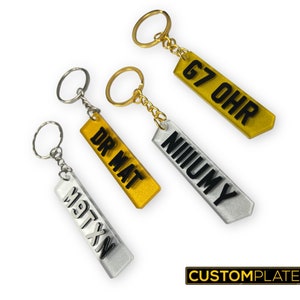 4D Number Plate Key Ring image 6