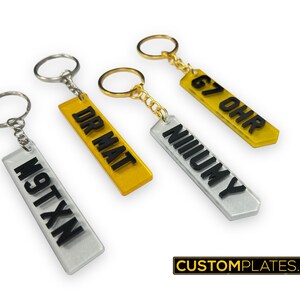 4D Number Plate Key Ring image 5