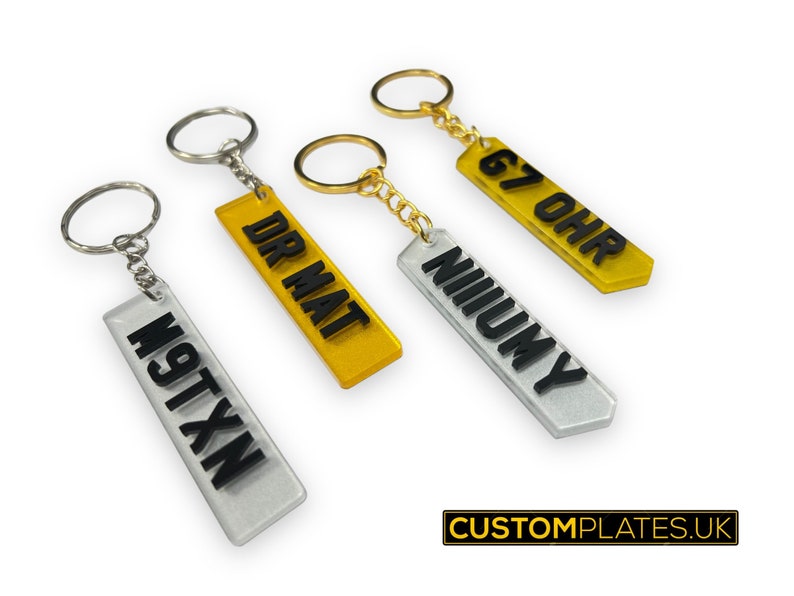 4D Number Plate Key Ring image 5