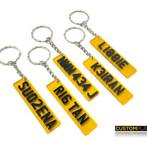 4D Number Plate Key Ring image 3
