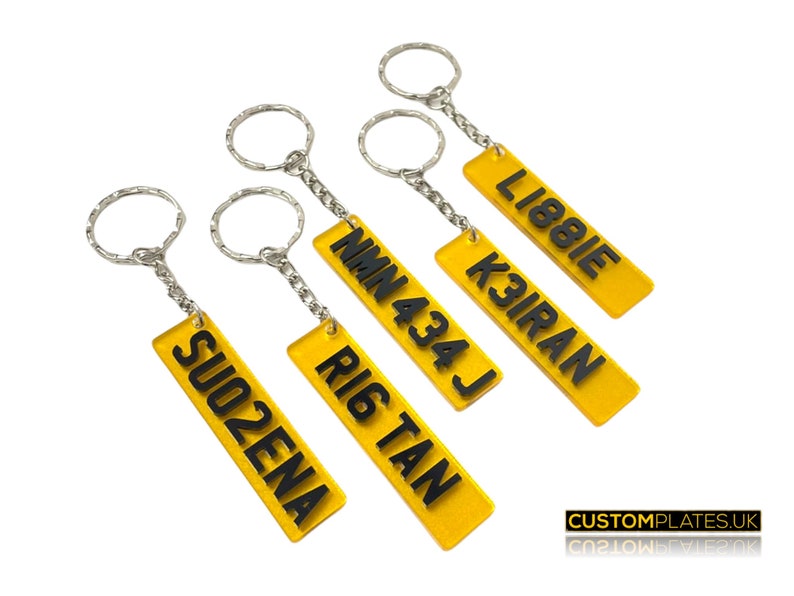 4D Number Plate Key Ring image 3