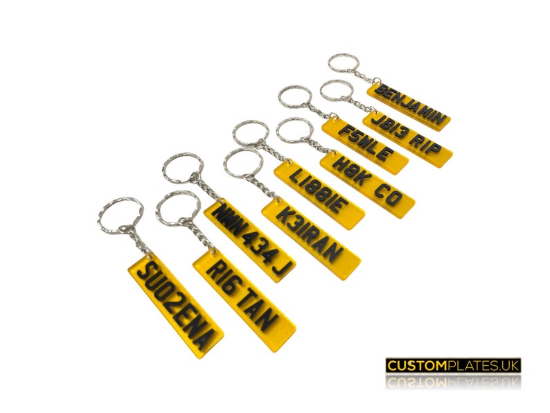 4D Number Plate Key Ring image 4