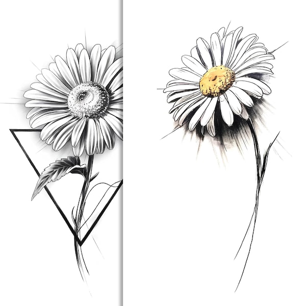 Daisy Tattoo - Etsy