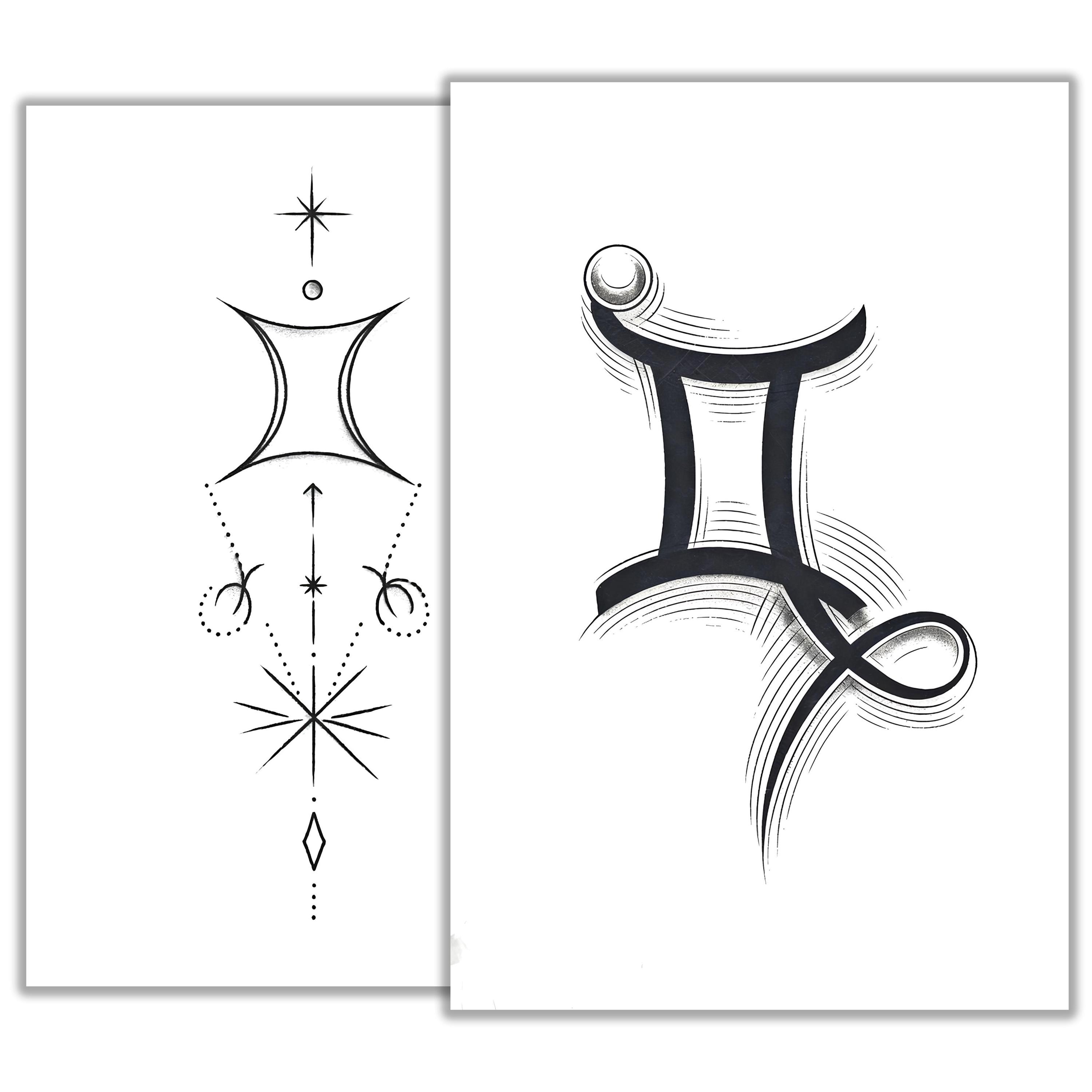 Gemini ♊️ tattoo ideas - and placing 🙏💗, image size:3000x3000