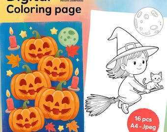 Liliful 144 Libri Da Colorare Per Halloween Per Bambini - 24 Stili Con Zucca Fantasma, Attività Antistress, Bomboniere E Riempisacchetti