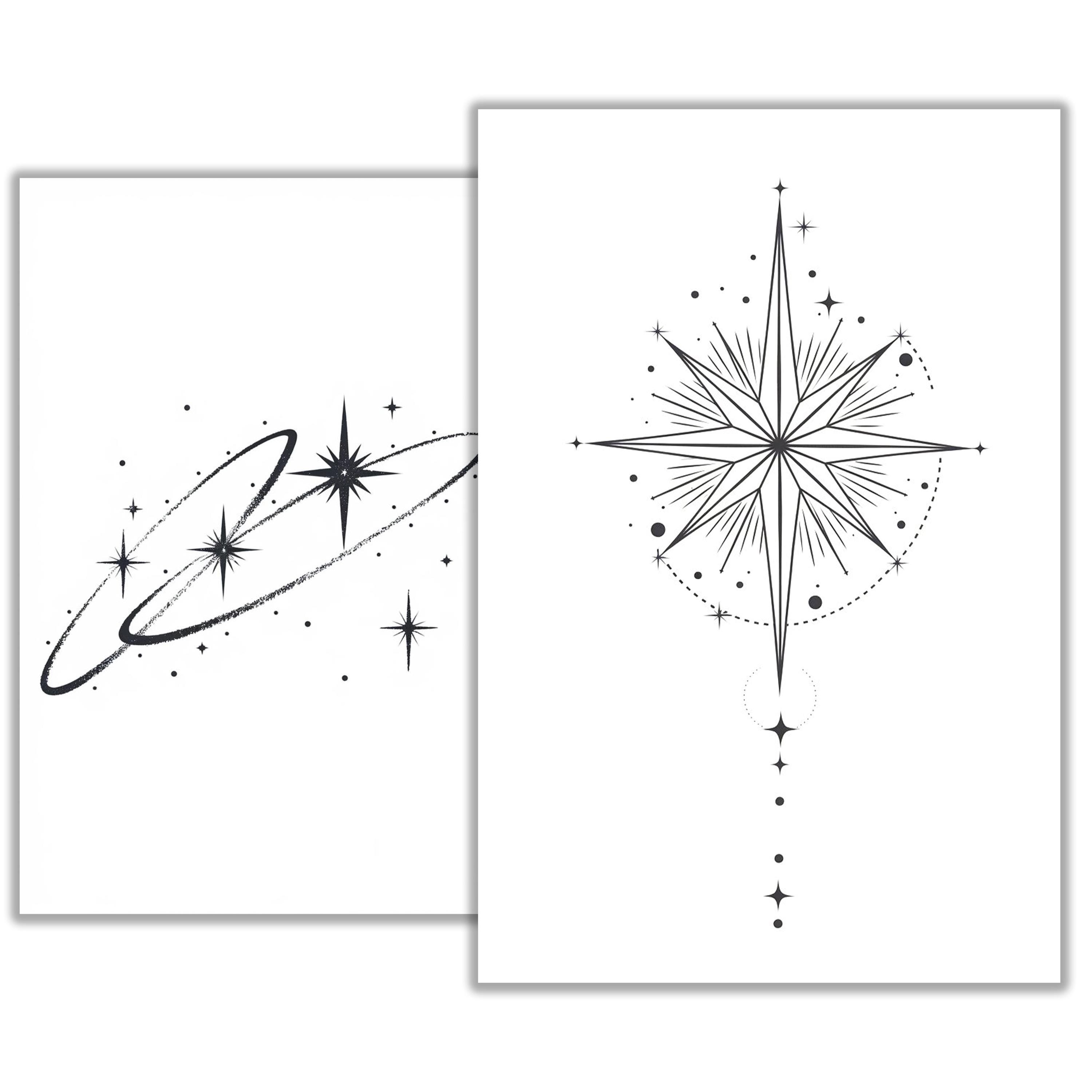 Star Tattoo Sketch – Custom Celestial Design - Etsy