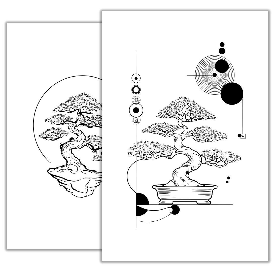 Bonsai Tree Drawing Tattoo