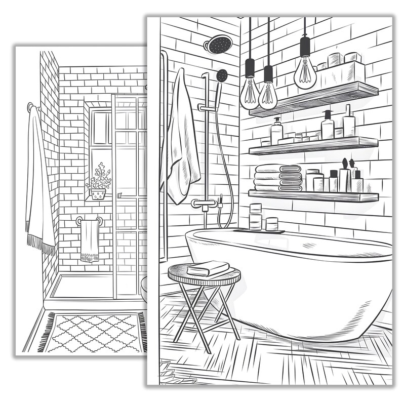 Printable Bathroom Coloring Pages - Fun & Quirky Designs for All Ages ...