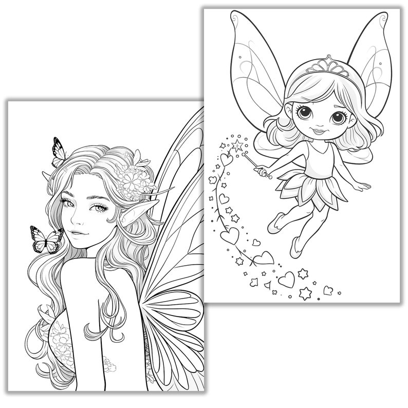 Butterfly Girl Coloring Page Coloring - Il 794xN.6080191929 8erj 