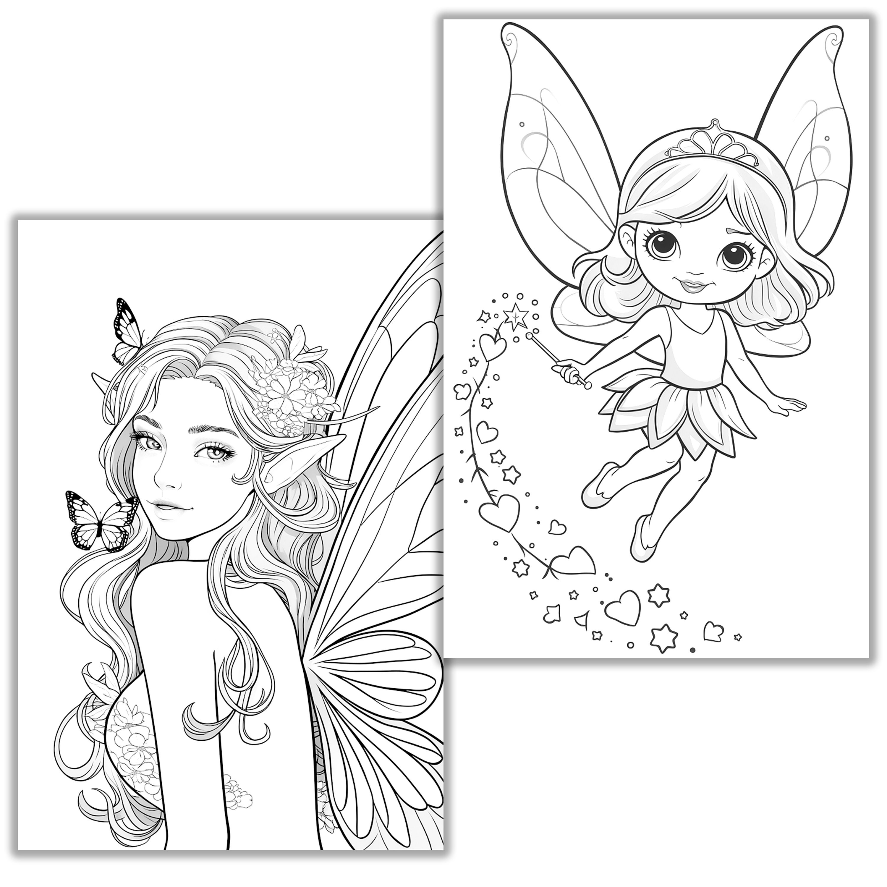 Butterfly Girl Coloring Page. Coloring Pages for Adults. Coloring Pages ...