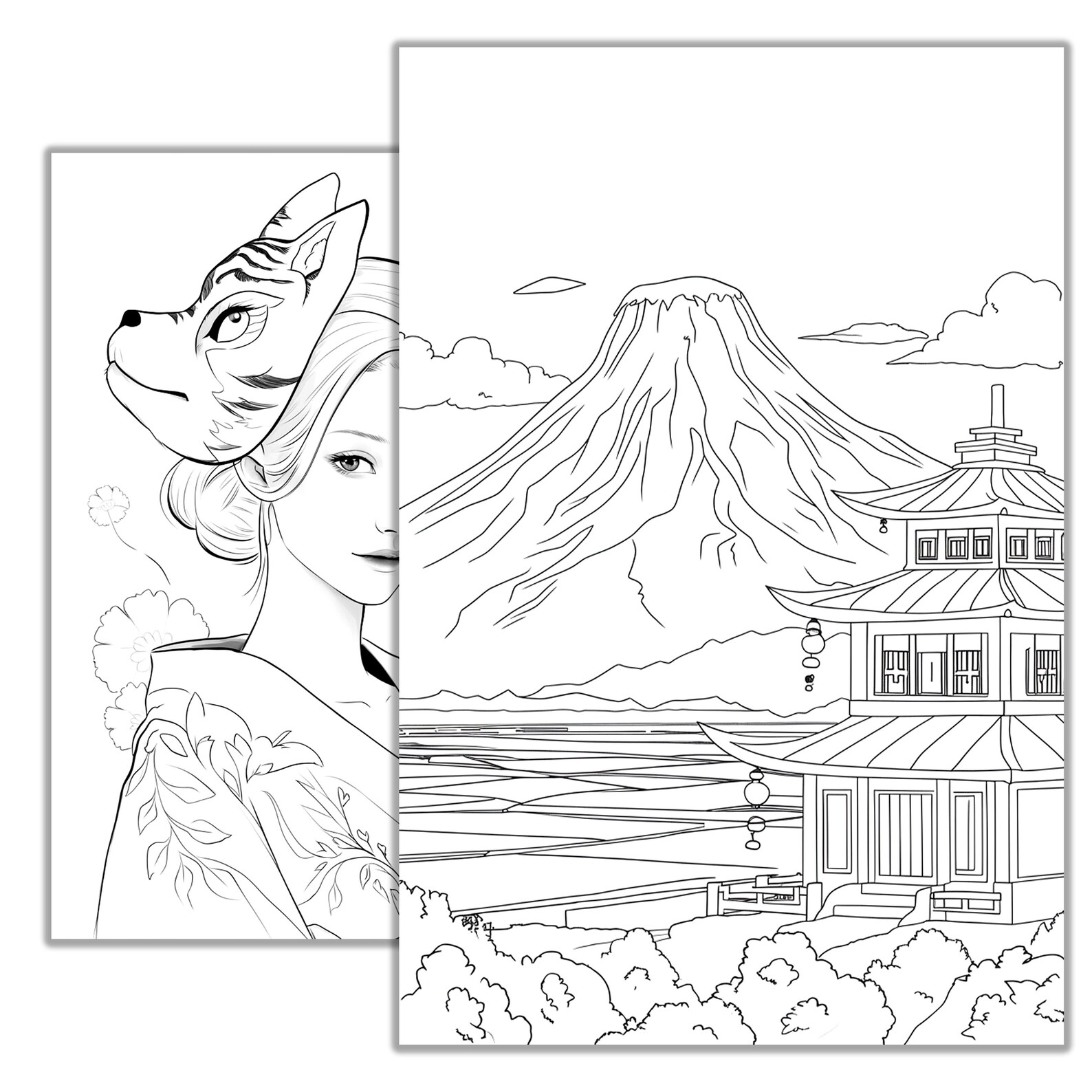 Japan Coloring Pages - Explore Japanese Culture Through Art - Etsy