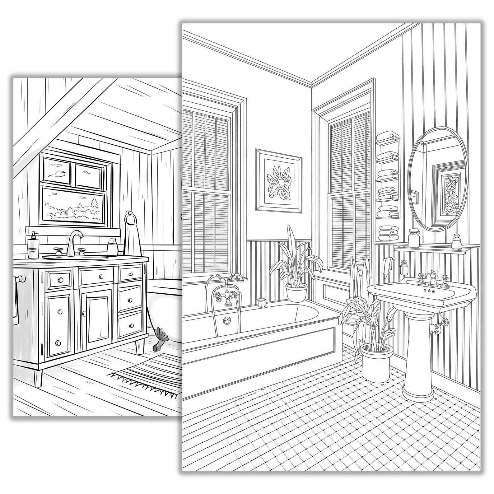 Printable Bathroom Coloring Pages - Fun & Quirky Designs for All Ages ...